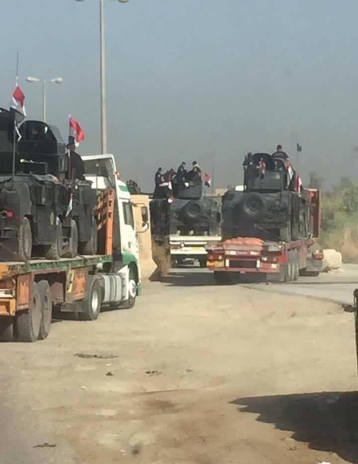 ارتال قوات مكافحة الارهاب تتحرك بأتجاه الموصل (11/تشرين الأول/2016)