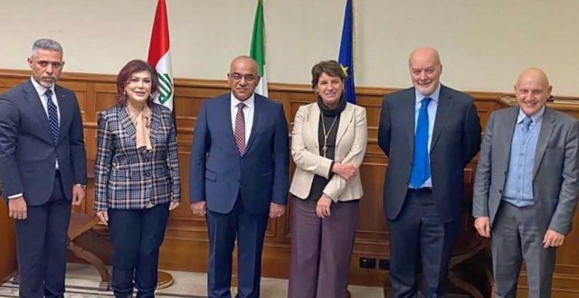 العراق وايطاليا يتفقان على مذكرة تفاهم للتعاون العلمي بين البلدين